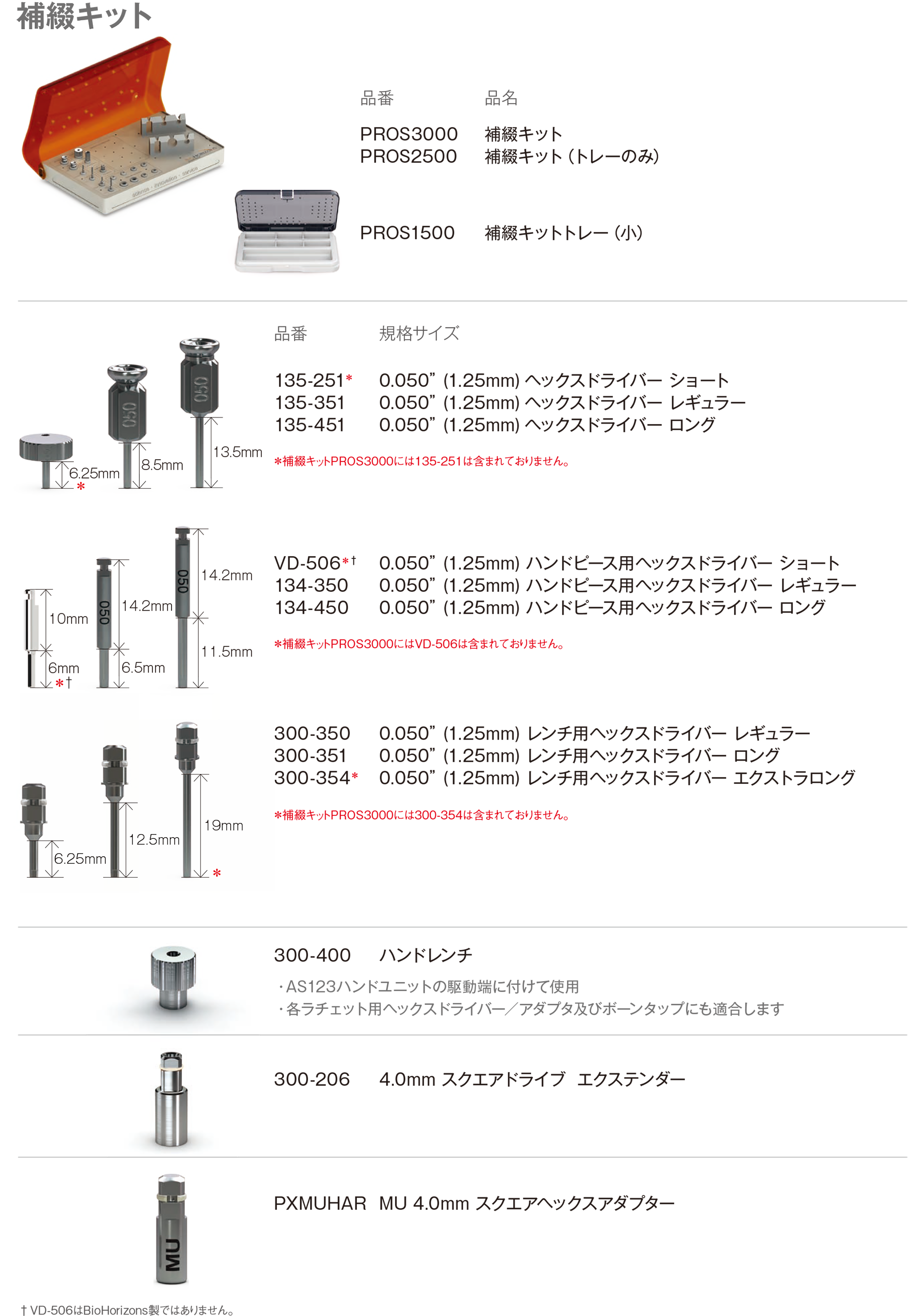 スペック表